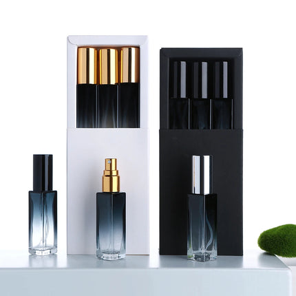 10ml Perfume bottle 1 box of 3 bottles Gradient thick glass perfume bottle Perfume Atomizer Exquisite packaging box gift