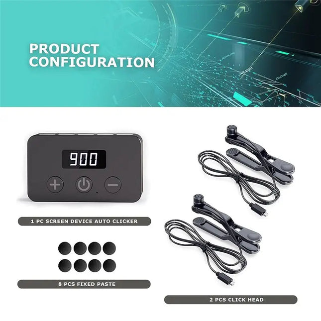 T23C Automatic Clicker With Adjustable Click Speed, Up To 50 Clicks Per Second, Perfect For Games, Live Broadcasts, Awards