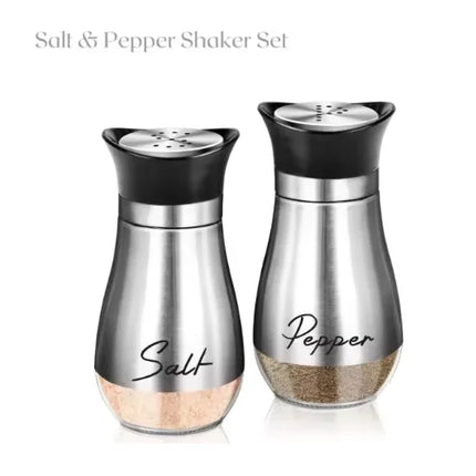 2pcs Seasoning Shaker Glass Bottles Spices Storage Barbecue Condiment Jar Salt Pepper Boxes For Kitchen Gadget Tools Organizer