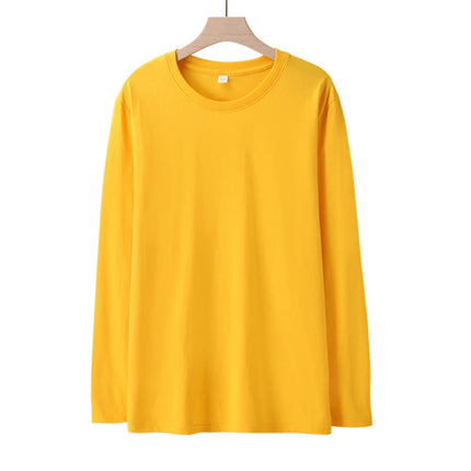 Long Sleeves T-Shirts Men Tee Tops Male Cotton Plain Tshirts Pullovers Plus Size 4XL 5XL Undershirts Man Clothing Autumn Spring