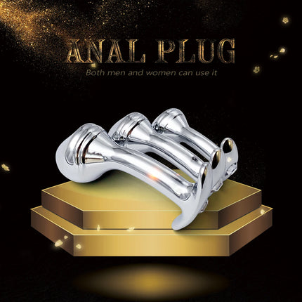1pcs, Metal dildo anal plug, gem base butt plug, outdoor wear anchor close-fitting design, male and female masturbators, adult s