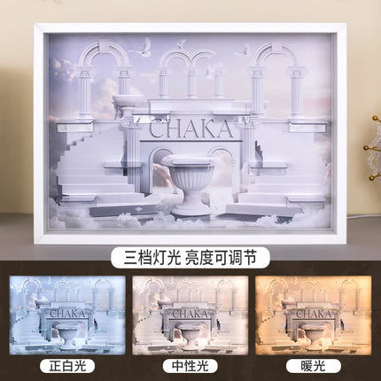 CHAKA Candle Whisper Series Display Box Wooden Acrylic LED Showcase Blind Box Figures 48×8.8×34 cm 13 Preset Slots Hidden Spot
