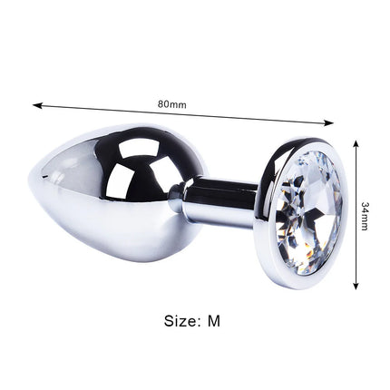 Anal Plug Jewelry Colorful Crystal Anal Plug Stimulator Anal Massage Dilatancy Toys G-point Massage Sex Wellness Adult Pleasure