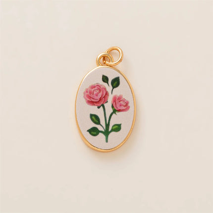 Simple and versatile color blocking butterfly love flower DIY pendant accessories gold-plated color preservation