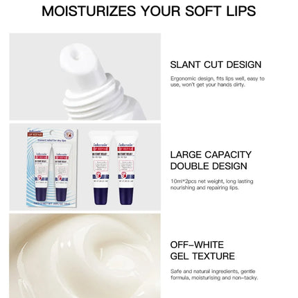 2pcs/Lot Lip Repair Gel Moisturizing Instant Relief For Dry Lips Liquid Lip Balm Paraben Free Lip Care Product Reduce Lips Line