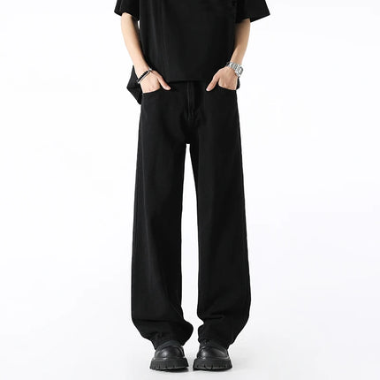 Men's Fashion Jeans Classic America Jeans Y2K Casual Baggy Jeans Straight Leg Retro Wide-legged Jeans Loose Suit Pants Trousers