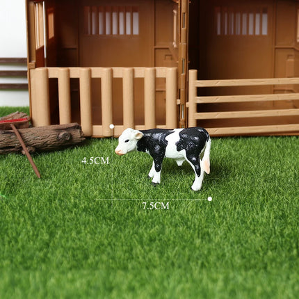 Simulation Texas Longhorn Bulls Musk OX Yak Cow Farm Animals Buffalo Calf Bull Model Figures  Home Decor Educational Toys