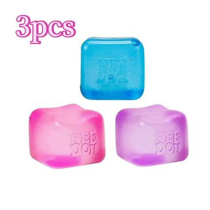 Needoh Nice Cube Sensory Stress Reliever Fidget Tool for Anxiety & Focus Desk Sensory Cube for Adults & Kids