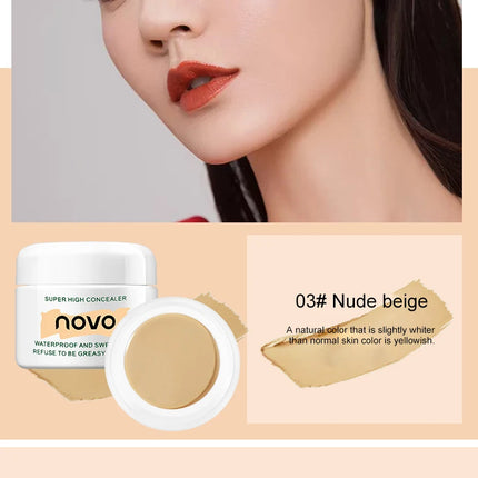 1pcs 3-Color Concealer Waterproof Full Coverage Concealer Professionally Cover Dark Circles Around Eyes and Face for All Skin