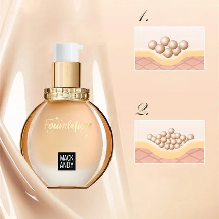 40ML Full Cover Face Base Liquid Foundation Makeup Waterproof Long Lasting Facial Concealer Whitening BB Cream Korean Cosmetics