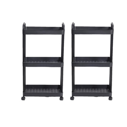 Household Multi-layer Small Cart Storage Rack Floor To Floor Kitchen Bedroom Bathroom Storage Rack Storage Rack With Wheels