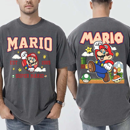 Anime Super Mario Characters Shirt Nintendo World Family Trip Tee 2026 Summer New Men Woman Overszied Street Y2K Cotton T-shirts