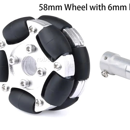 58mm 82mm Aluminum Alloy Omni Wheel 12Kg 15Kg Load Plastics or Metal Wheel ROS Programmable Platform Omnidirectional Sport Wheel