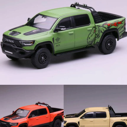 596  1:64 RAM TRX Tyrannosaurus rex Alloy car Model Collectible Ornament