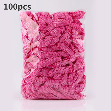 Disposable Shower Cap Covers Sauna Accessories Transparent and Waterproof Disposable Hair Caps Bathroom Products Home