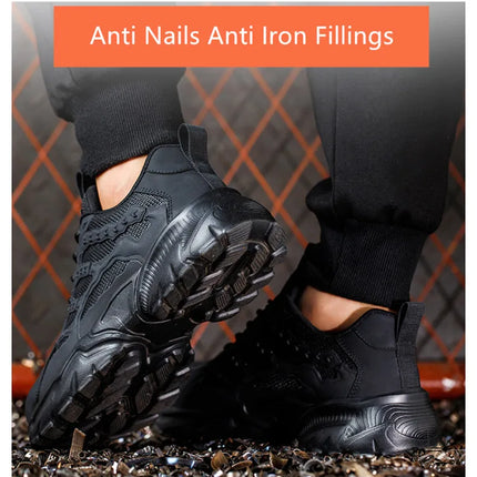 white work shoes lightweight comfortable safety shoes man women work shoes with a steel toe puncture proof safety work sneakers
