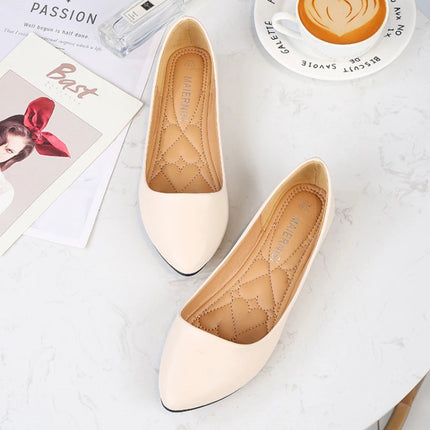 New Flat Heel Pointed Toe Flat Shoes Korean Style Fashionable Shallow Mouth Large-Size Casual Shoes Comfortable And Breathable