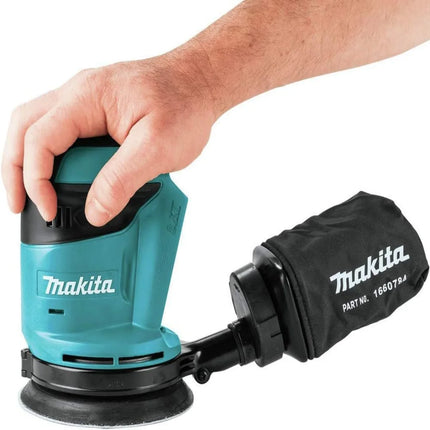 Makita DBO180Z Cordless Body Only Cordless 18 V Li-ion Random Orbit Sander, 125 mm  Woodworking Sanding Putty Polishing