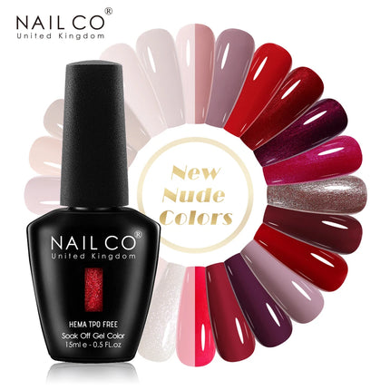 NAILCO 15ml Red Color Series Gel Varnish Coffee Gel Nail Polish Maximalism Reddish Gellak Design Brown Lacquer Nail Art Manicure