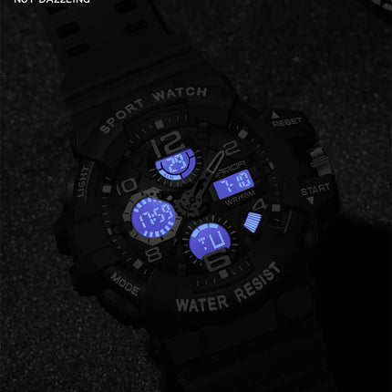 SANDA LED Digital Men Watch G Style Military Sports Electronic Double Display Date waterproof Quartz Watch Relogio Masculino