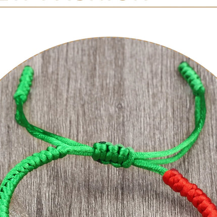 Handmade Countries Flag Color Bracelet Green White Red Rope Italy Mexico Ireland Bangles Adjustable Size Bracelets Couple Gift