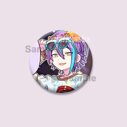 Anime Game Character Kamishiro Rui Pins PJSK Cartoon Round Brooches on Backpack Shirt Accessories Jewelry Badge Gift for Friends