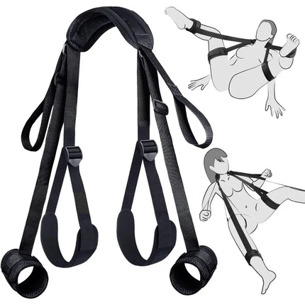 Sex Games BDSM Bondage Restraints  Adult Sex Toys Straps Neck To Wrist Thigh Handcuffs Ankle Kits with Adjustable Restraints Set
