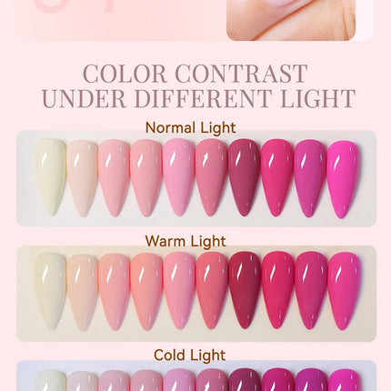 UR SUGAR 15ml 1-step Gel Polish 3 IN 1 Gel Nail Polish Pink Colors Nail Art Soak Off LED UV Gel Nail Varnishes For Nail DIY Arts