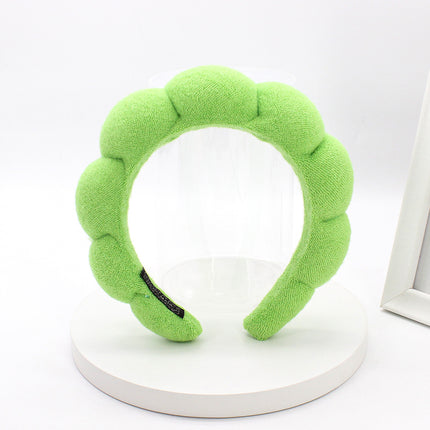 Women Girls Sponge Co Spa Makeup Bubble Terry Cloth Headband Puffy Retro Hair Bands Soft Hairband Headwear