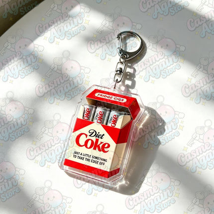 Funny Diet Coke Fridge Cigs Keychain Accessories Bag Game Keyrings Jewelry Manga Fans Gifts