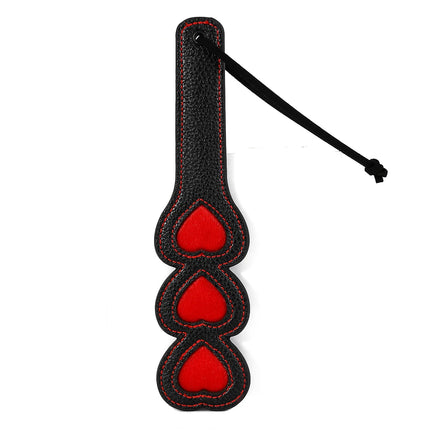 Black Red Heart Flogger Leather Bdsm Whips Spanking Paddle Slave Adult Sex Toys for Womans Bondage Restraints Whips Sex Shop ﻿