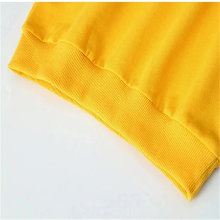 Yellow Children's hoodie SpongeBob Square Pants 3-12 years kids girls boy clothing tops+pants set leisure outerwear sweatshirt