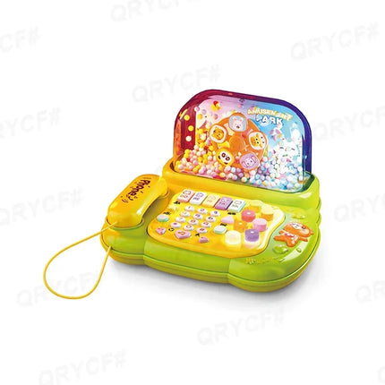 Electric Telephone Toy Cartoon Piano Music Light Activity Multifunctional Kid Musical Learning Toys for Children Christmas Gifts