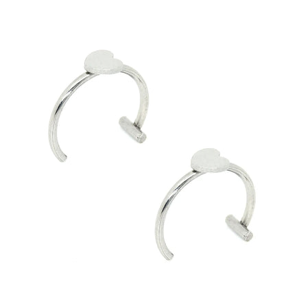 2PCS Trendy 10mm Stainless Steel Punk Clip on Fake Piercing Nose Wrap Lip Rings Unisex Nose Ring Women Men Tusk Body Jewelry