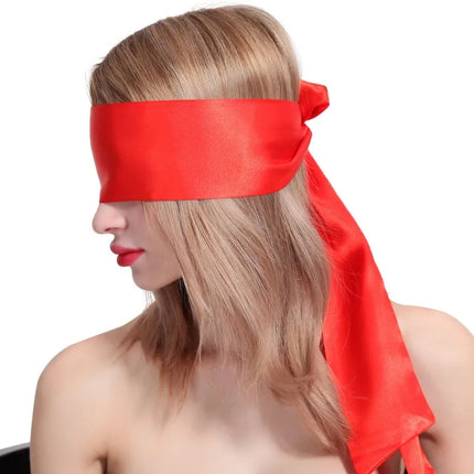 Fetish Cosplay Sex Blindfold Toys with BDSM Bondage Restraint Ribbon Eye Mask for Couple Binding Handcuffs Collar Erotic Product