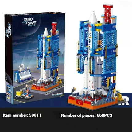JAKI Space Exploration Series Building Blocks Toys Set, Super Rocket Spaceplane Model Assembly Toy, Children's Birthday Gift