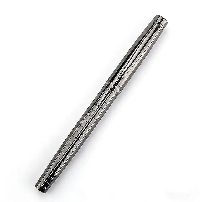 monte mount School Office Stationery Supplies Luxury Metal Gray Lattice Rollerball Pen 0.7mm Metal Ballpoint Pens for Gift