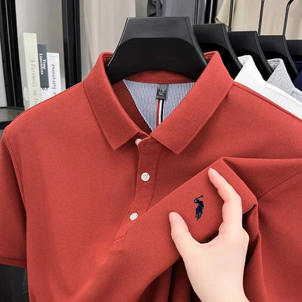 Luxury brand short sleeve polo shirt, exquisite pony embroidery, summer new breathable T-shirt, new fashion Paul men's wear