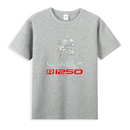 Hot Sale Summer 100% Cotton R1250 GS for BMW Motorrad Fans T Shirt Men Short Sleeves Cool Tee Hip Hop Streetwear T-shirt