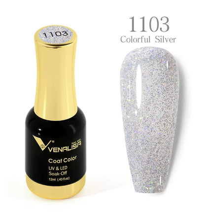 VENALISA 12ml Fabulous Pink Nails Crystal Lacquer CANNI Nail Art Glitter Pearl Diamonds Soak off Platinum UV LED Gel Nail Polish