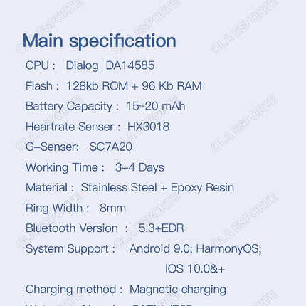 SR08 Smart Ring with Charging Box for Men Women LED Display Screen Gesture Control Health Monitor 5ATM Waterproof Sports Rings