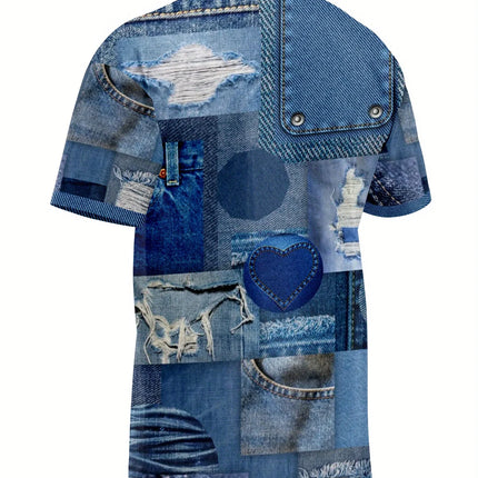 Men's Mesh Fabric Polyester Brazing T-shirt with Fashionable Letter Printing, Comfortable, Thin, and Breathable Short Sleeved Design