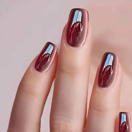 1PC 12ML Drunken Tango Cat Eye Gel Nail Polish 2025 Autumn and Winter Best Selling Mirror Burgundy Glass Beads Nail Art Supplies