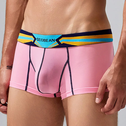 SEOBEAN Men's Sheer Boxer Briefs Nylon Low-Rise Underwear Lightweight Breathable Fashion Stylish Thin See-Through 230215 412114