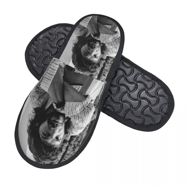 Custom Camaron De La Isla Memory Foam Slippers Women Comfy Warm Musician Flamenco Singer House Slippers