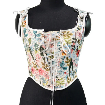Fashion Lolita Shirt Women Corset Top Camis y2k Body Shaper Woman Clothing Blouses Sexy Waist Trainer Bustiers Ladies Underbust