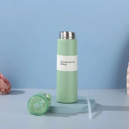 150/250ml Stainless Steel Thermal Water Bottle With Straw Mini Thermos Cup for Tea Coffee Mug Travel Vacuum Flasks Insulated Cup