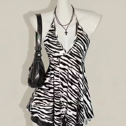 2026 New Women's Sexy Zebra Print Tank Top Slim Fit Casual Street Style Fashion Sleeveless Vest