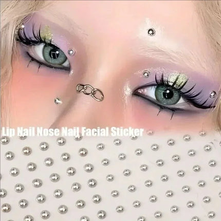 Sticker Fake Belly Eyebrow Lip Piercing Stud Non Piercied Earring Stud Set New Fake Nose Ring Piercing Jewelry Dermal Anchor Top