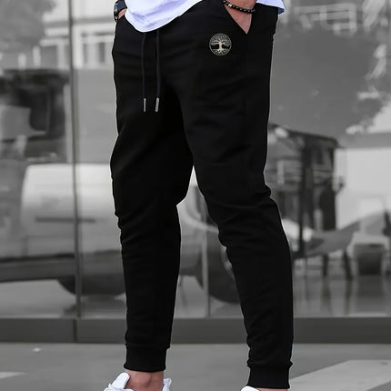 2026 new Men's Summer Casual Joggers, Elastic Drawstring Waist and Cuffs, Logo Print, Comfortable Fabric, Sports Pants